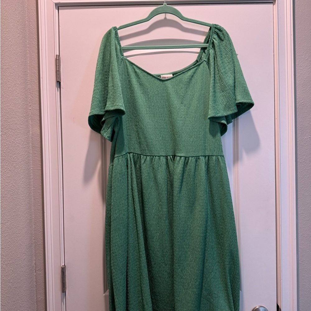 Ava & Viv Green Midi Dress